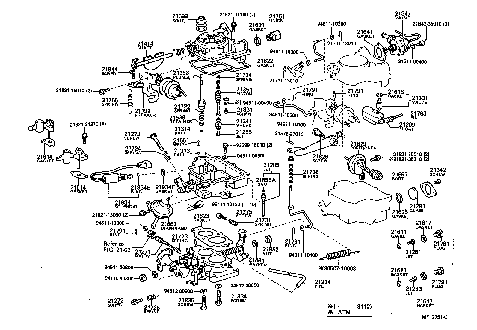 21061-13080 VALVE SUB-ASSY, THERMOSTATIC product image