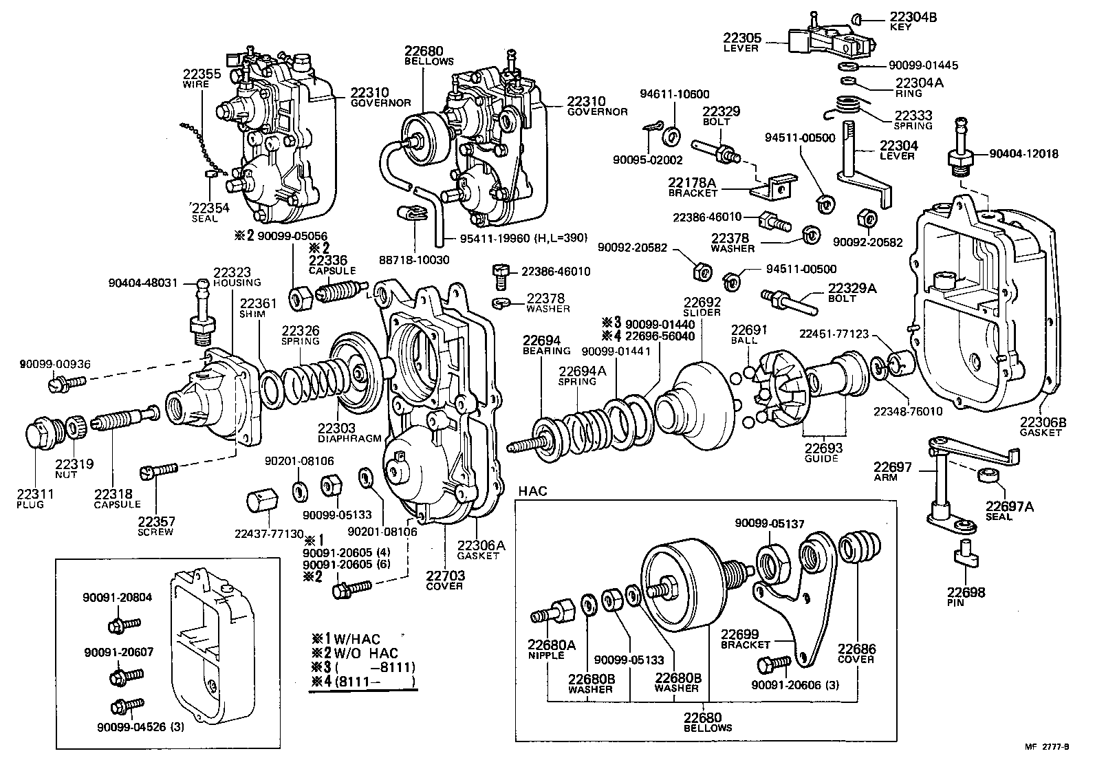 22308-48031 LEVER SUB-ASSY, INJECTION PUMP, NO.1 product image