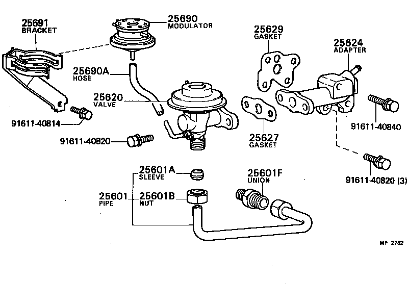 25691-31020 BRACKET, EGR VACUUM MODULATOR product image