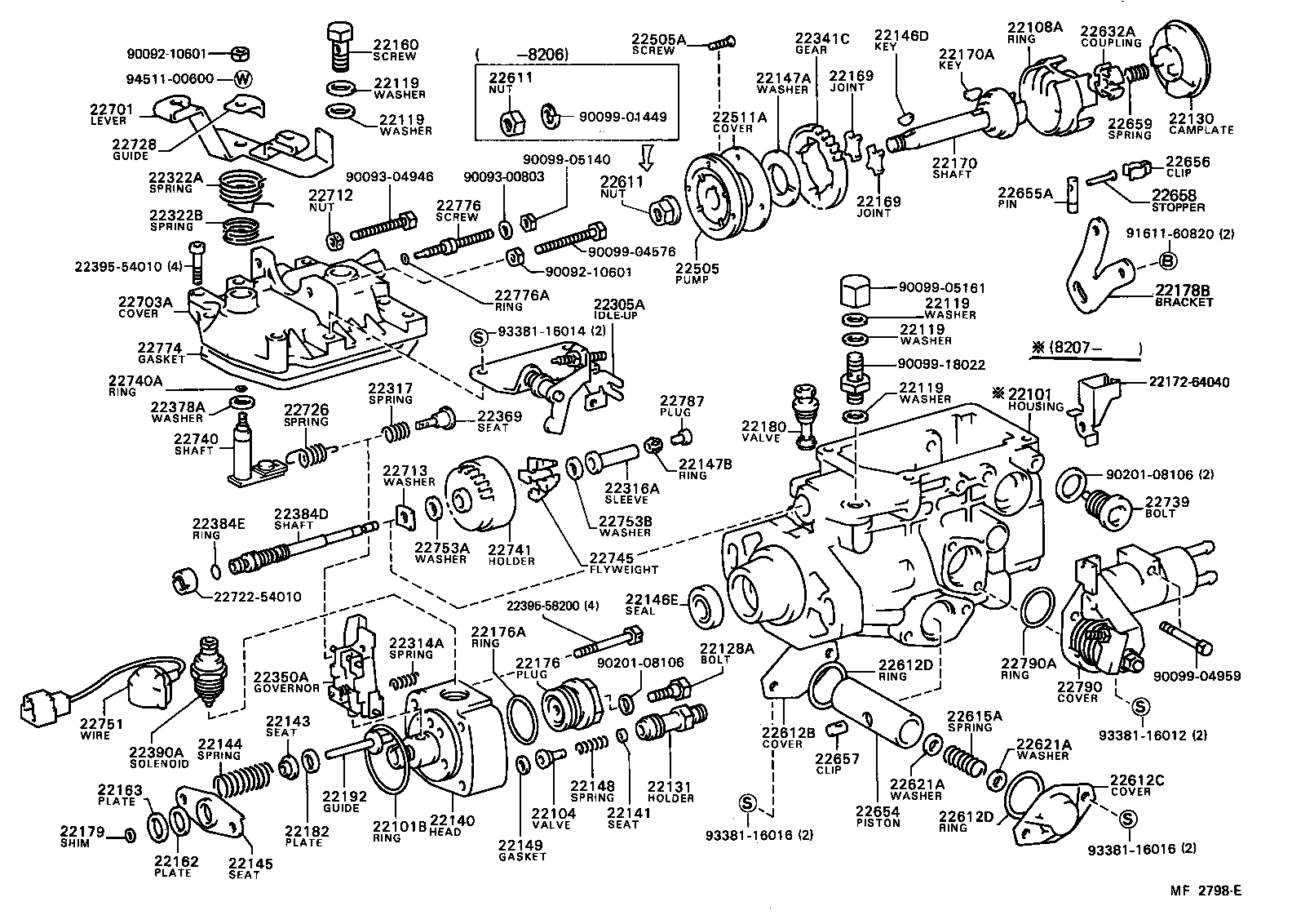 22101-64030 HOUSING SUB-ASSY, INJECTION PUMP product image