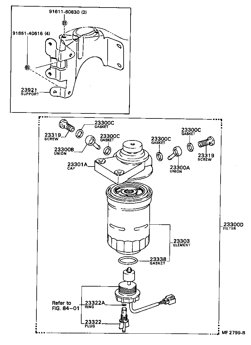 23921-15010 SUPPORT, FUEL FILTER product image