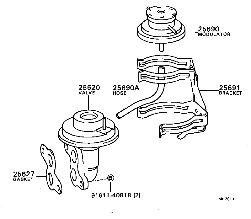 25690-63010 MODULATOR ASSY, EGR VACUUM product image