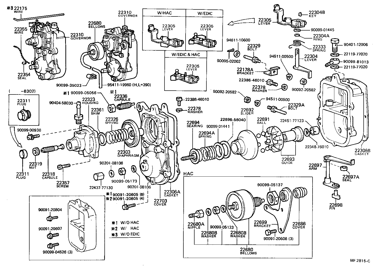 22308-47120 LEVER SUB-ASSY, INJECTION PUMP, NO.1 product image