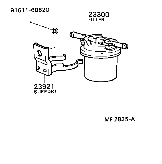 23300-61060 FILTER ASSY, FUEL product image