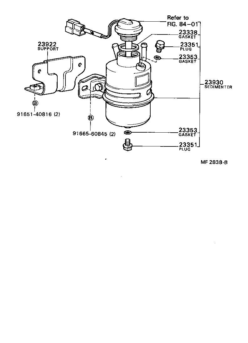 23300-61060 FILTER ASSY, FUEL product image