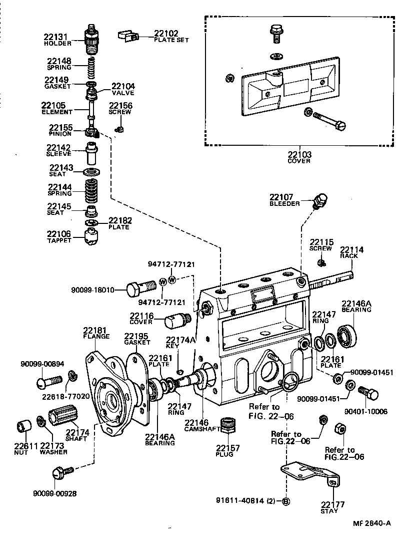 22101-54261 HOUSING SUB-ASSY, INJECTION PUMP product image