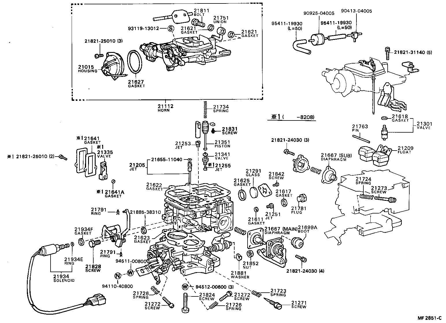 21062-61270 SOLENOID, THROTTLE VALVE product image