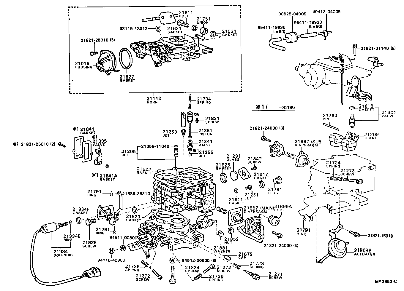 21062-61270 SOLENOID, THROTTLE VALVE product image