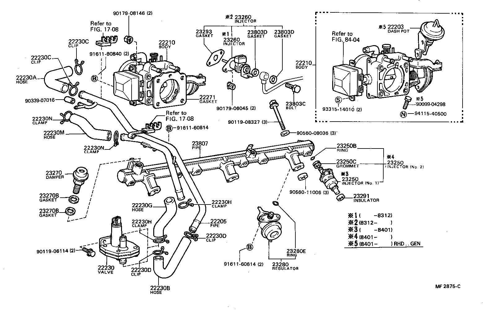 22271-70010 GASKET, THROTTLE BODY product image