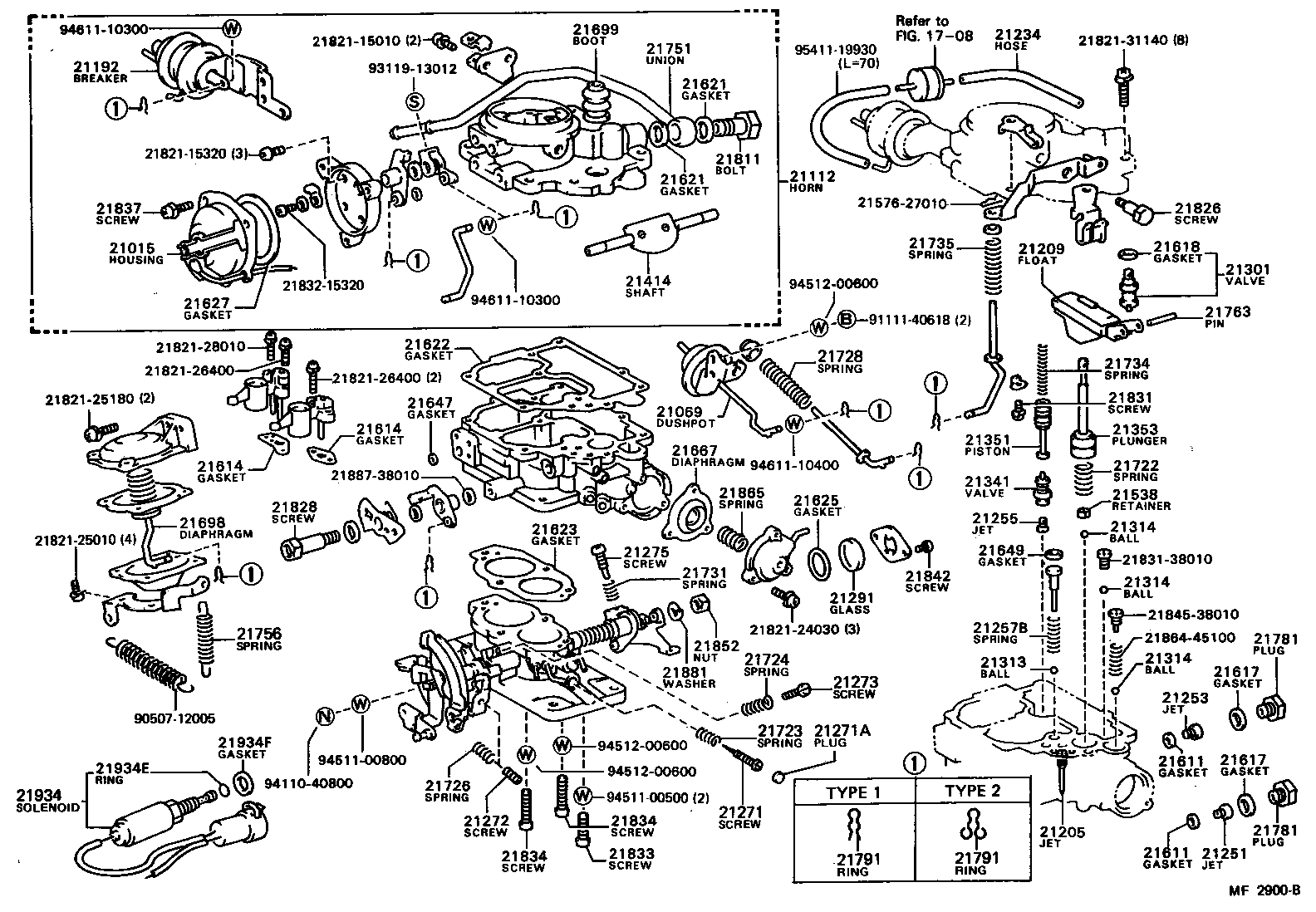 Toyota 21072-16010 SOLENOID, THROTTLE VALVE
