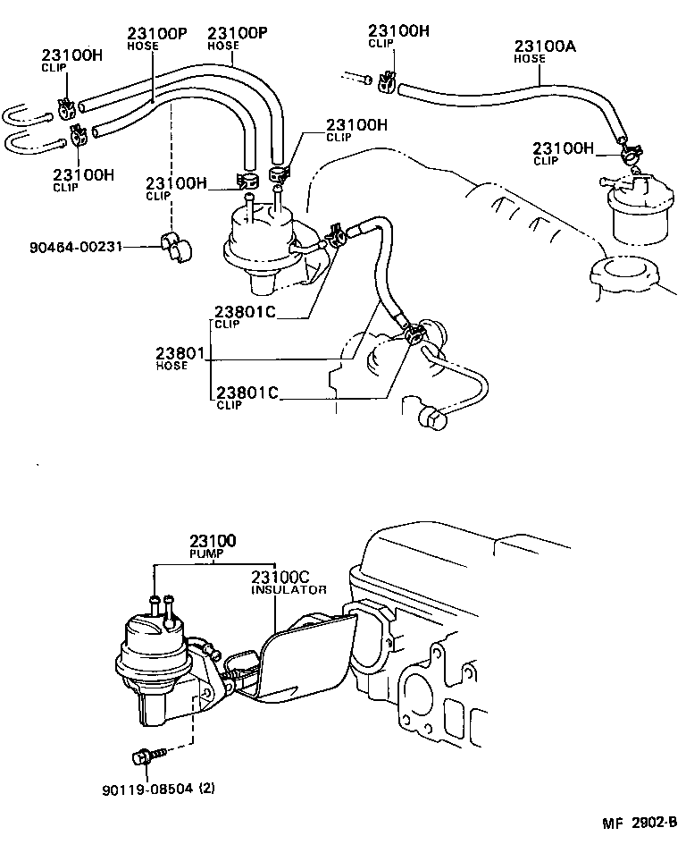 Toyota 95332-04030 HOSE(FOR FUEL PUMP TO FUEL TUBE)