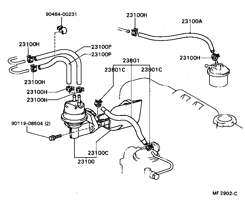 95332-04040 HOSE(FOR FUEL PUMP TO FUEL TUBE) product image