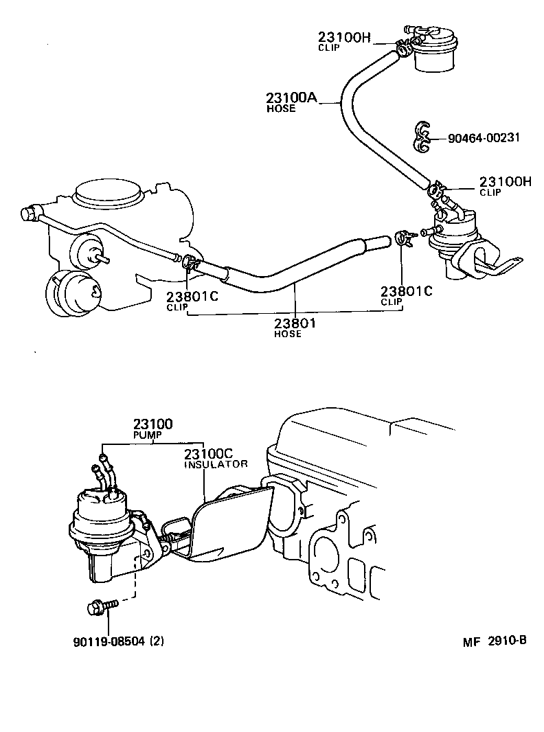 Toyota 23100-19175 PUMP ASSY, FUEL