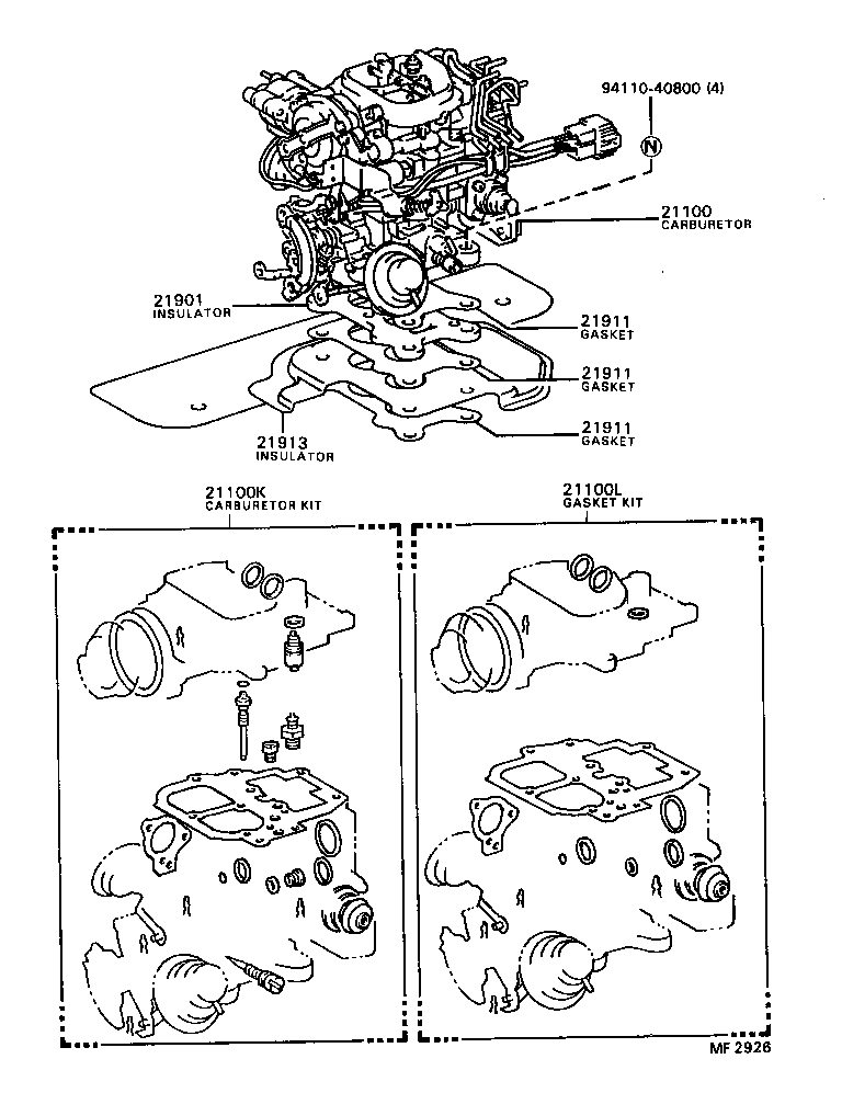 21100-63100 CARBURETOR ASSY product image