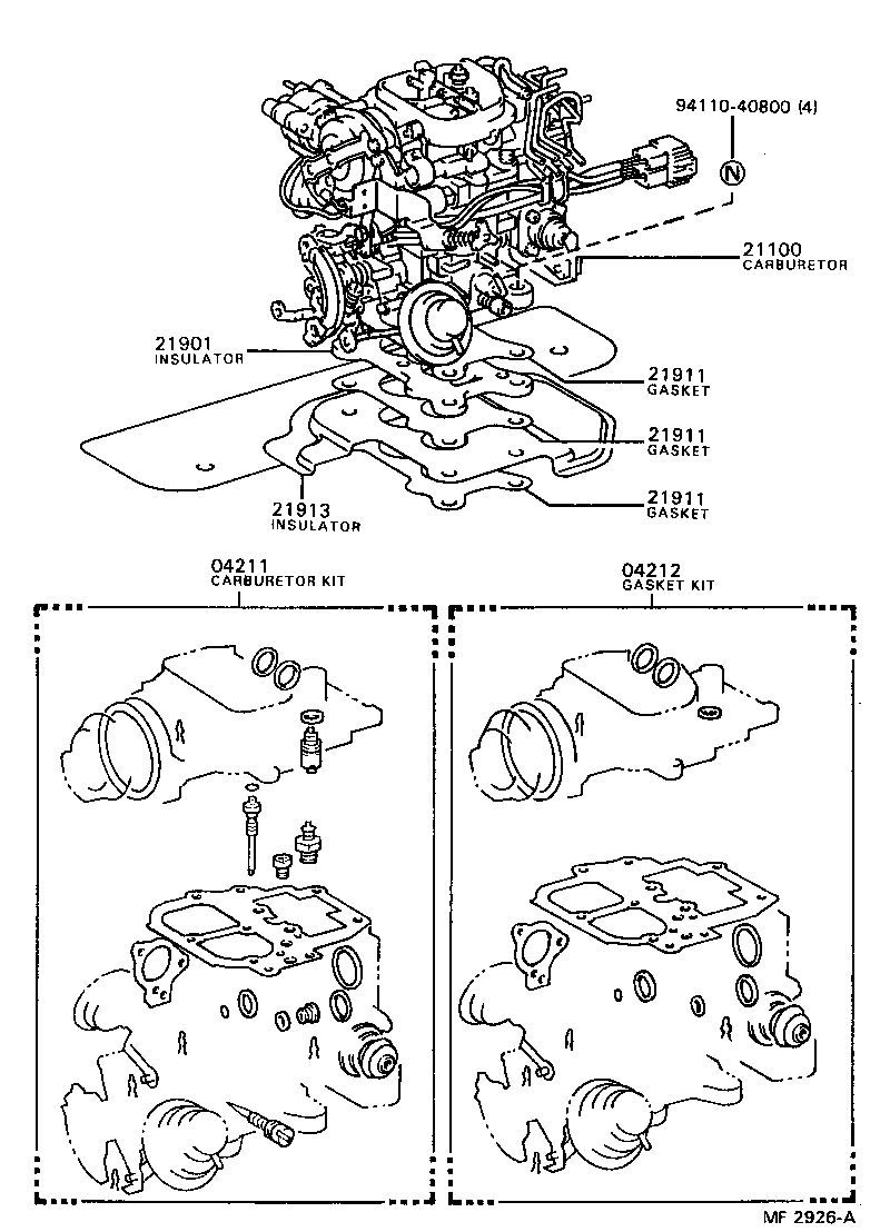 21100-63201 CARBURETOR ASSY product image