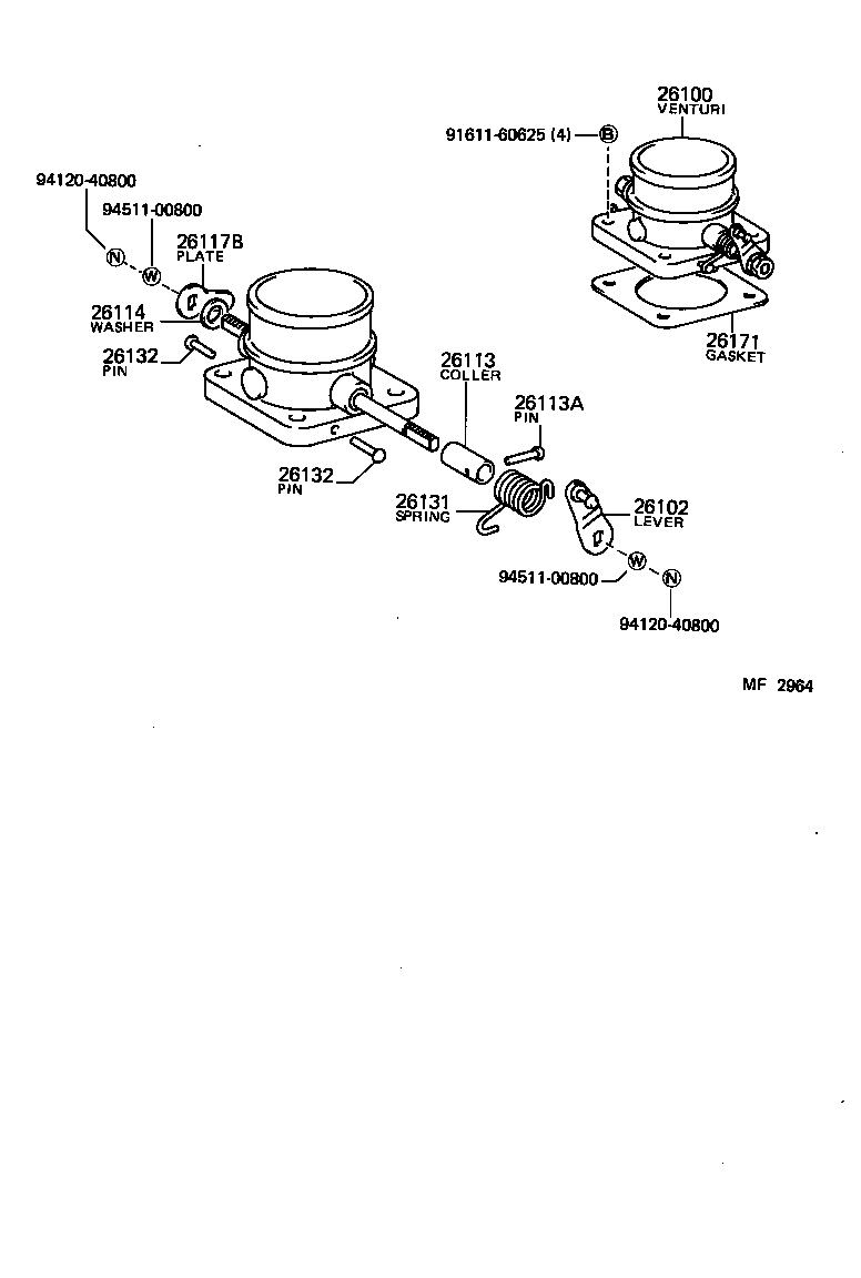 26102-56110 LEVER SUB-ASSY, THROTTLE SHAFT ADJUSTING product image