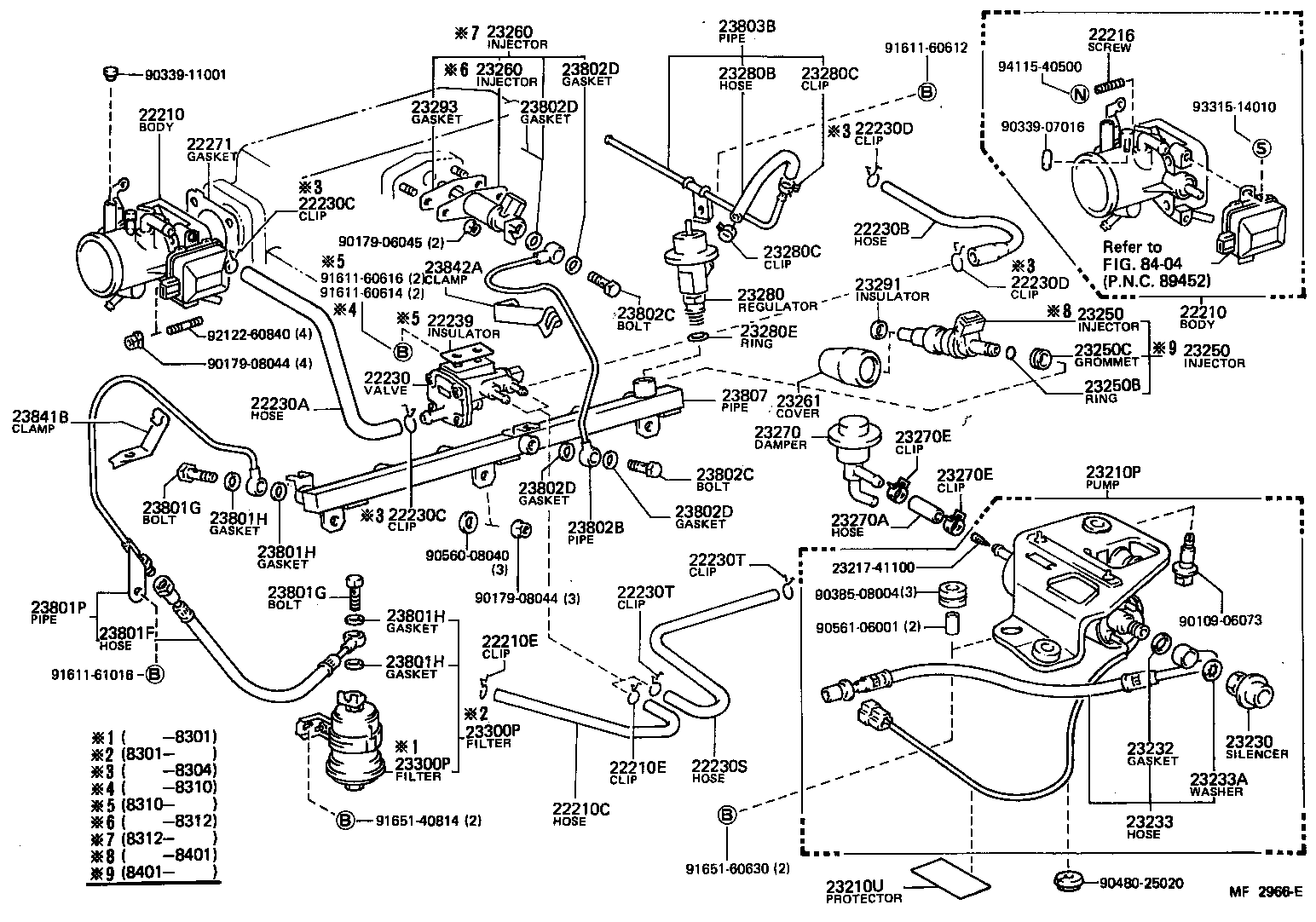 Toyota 90467-17126 CLIP, AUXILIARY AIR VALVE HOSE, NO.1
