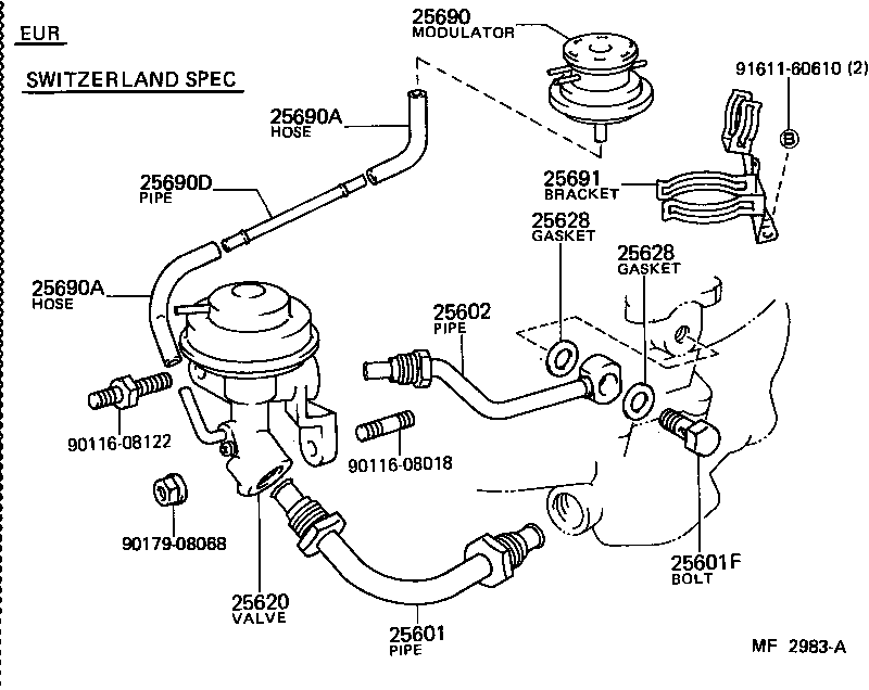 25691-71010 BRACKET, EGR VACUUM MODULATOR product image