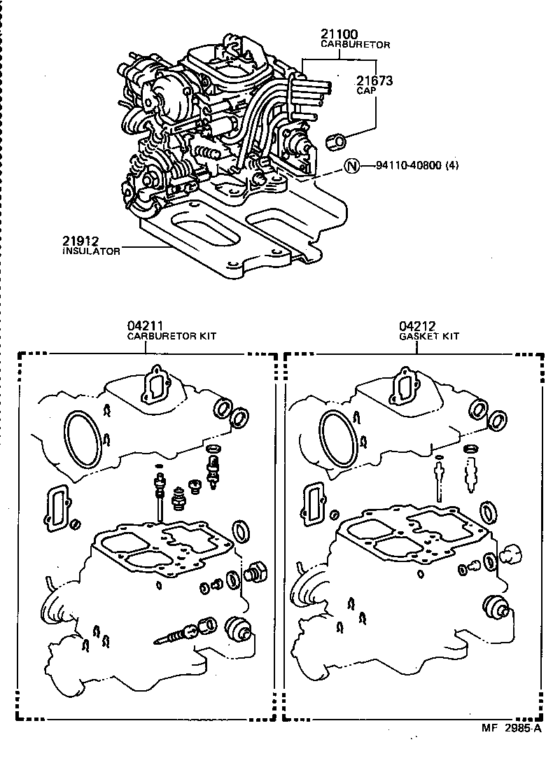 21100-73022 CARBURETOR ASSY product image