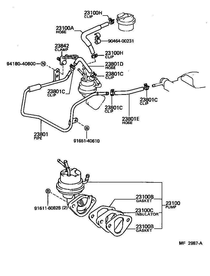 23841-71010 CLAMP, FUEL PIPE(HOSE), NO.2 product image