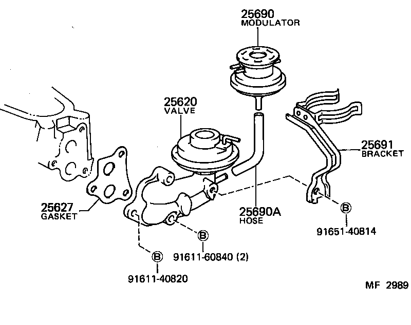 25870-13120 MODULATOR ASSY, EGR VACUUM product image