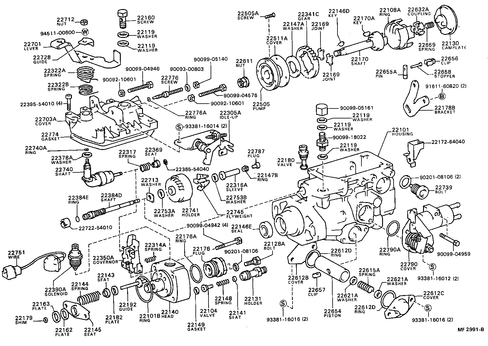 22140-64010 HEAD SUB-ASSY, DISTRIBUTIVE PUMP product image