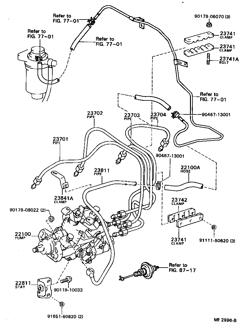 90447-14044 HOSE OR PIPE, FUEL(FOR INJECTION PUMP TO FUEL FILTER) product image
