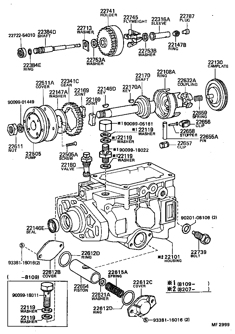 22140-54060 HEAD SUB-ASSY, DISTRIBUTIVE PUMP product image