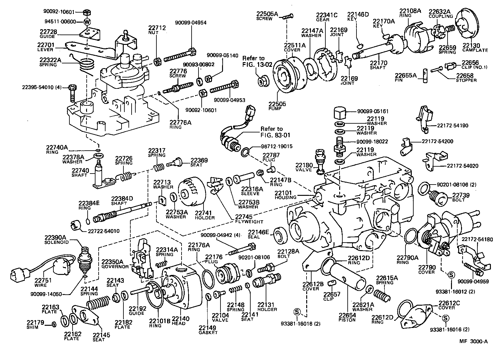 22140-54110 HEAD SUB-ASSY, DISTRIBUTIVE PUMP product image