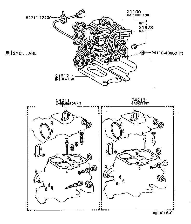 21100-72040 CARBURETOR ASSY product image