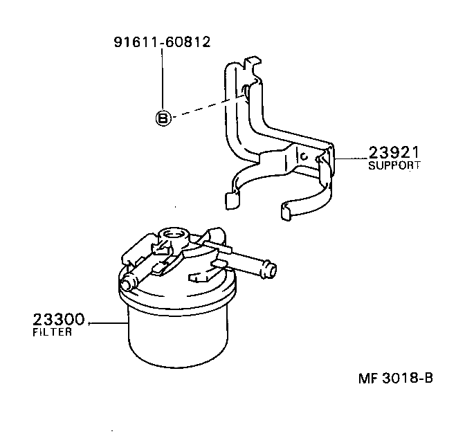 23301-64070 CAP ASSY, FUEL FILTER product image