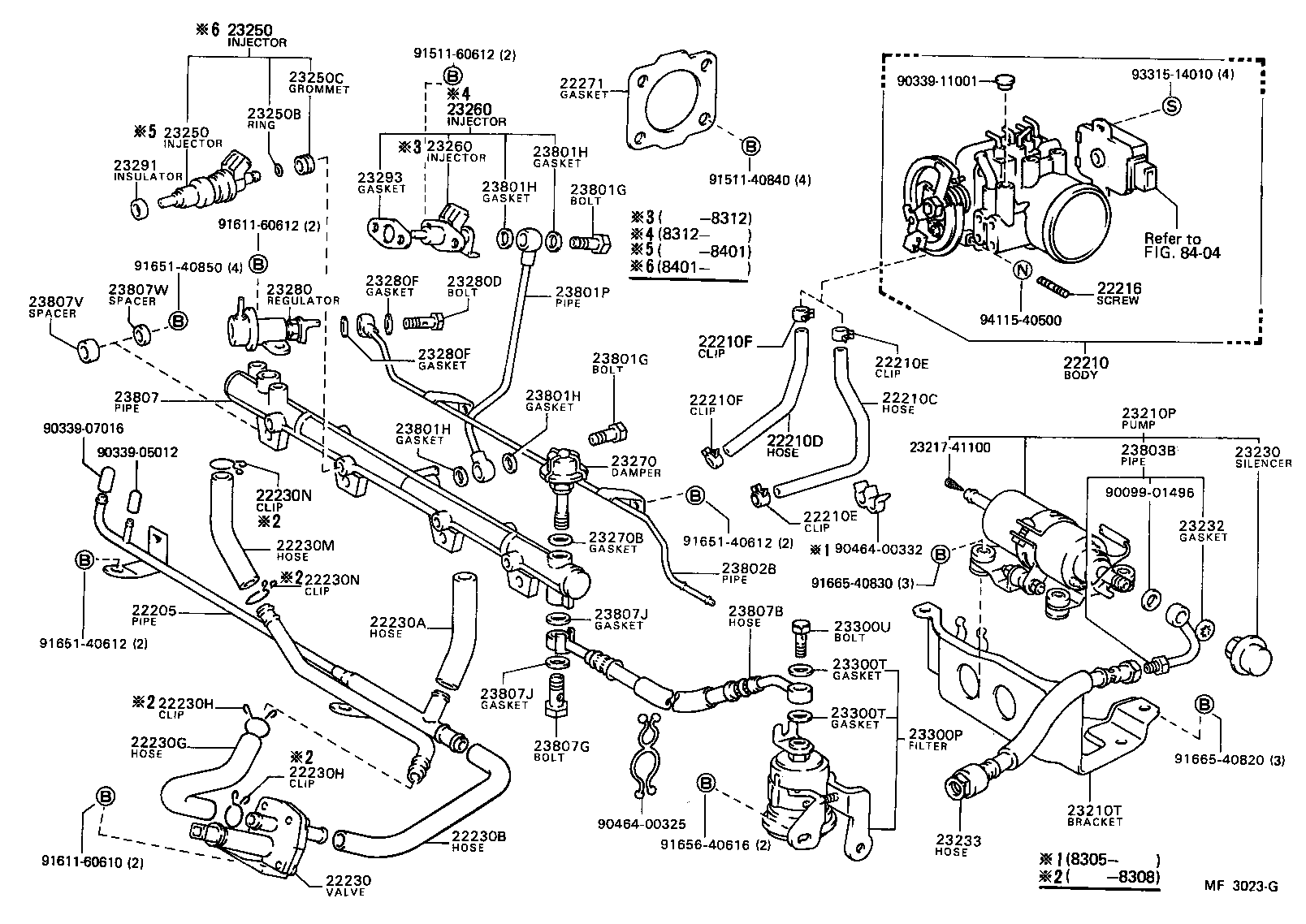 Toyota 23217-16023 FILTER, FUEL PUMP