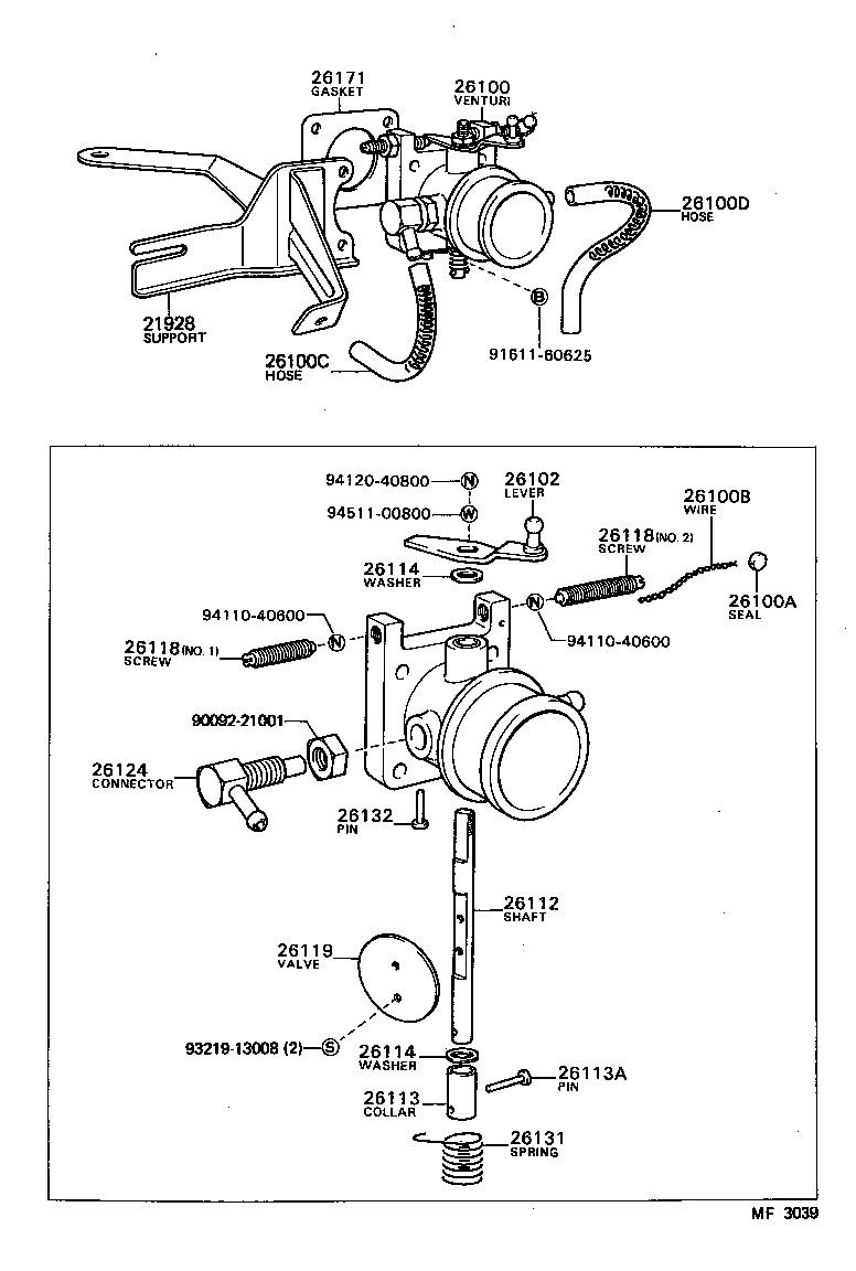26102-56100 LEVER SUB-ASSY, THROTTLE SHAFT ADJUSTING product image