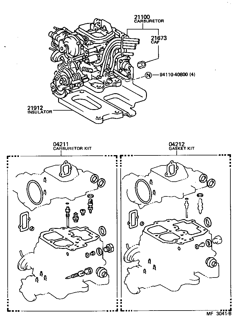 21100-72080 CARBURETOR ASSY product image