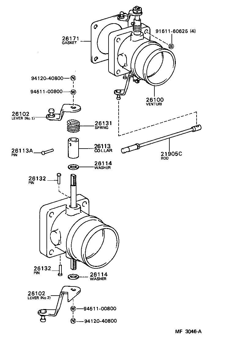 26102-56100 LEVER SUB-ASSY, THROTTLE SHAFT ADJUSTING product image