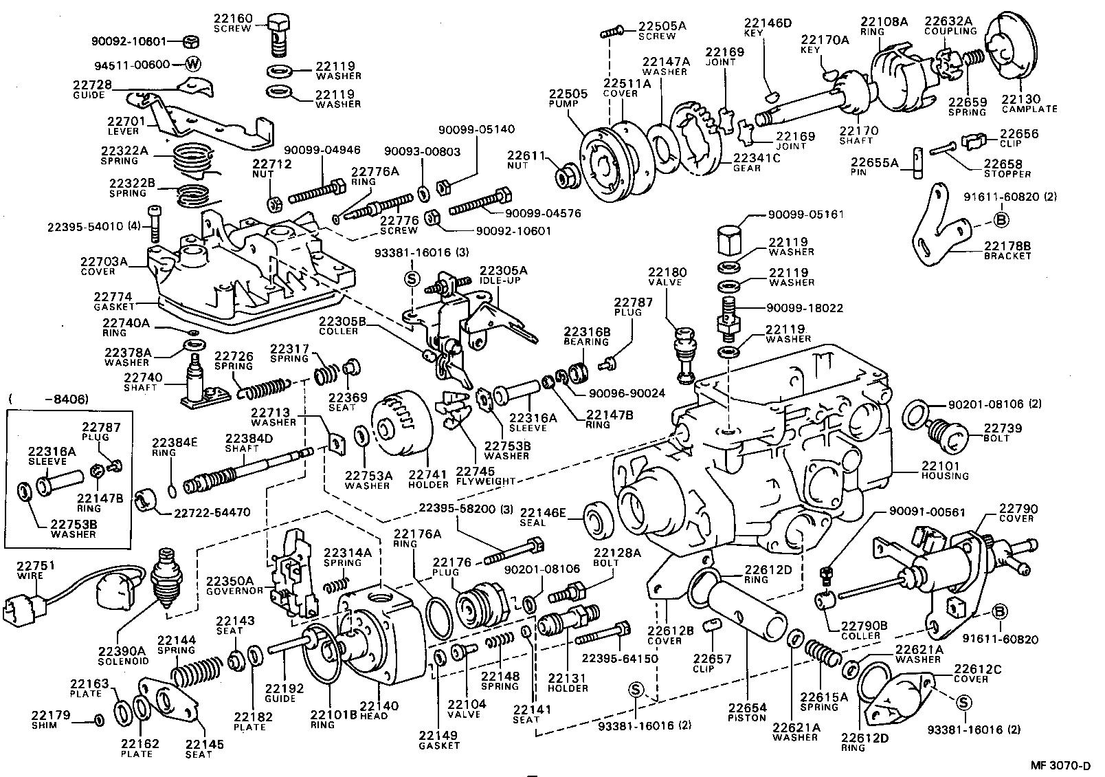 22140-64010 HEAD SUB-ASSY, DISTRIBUTIVE PUMP product image