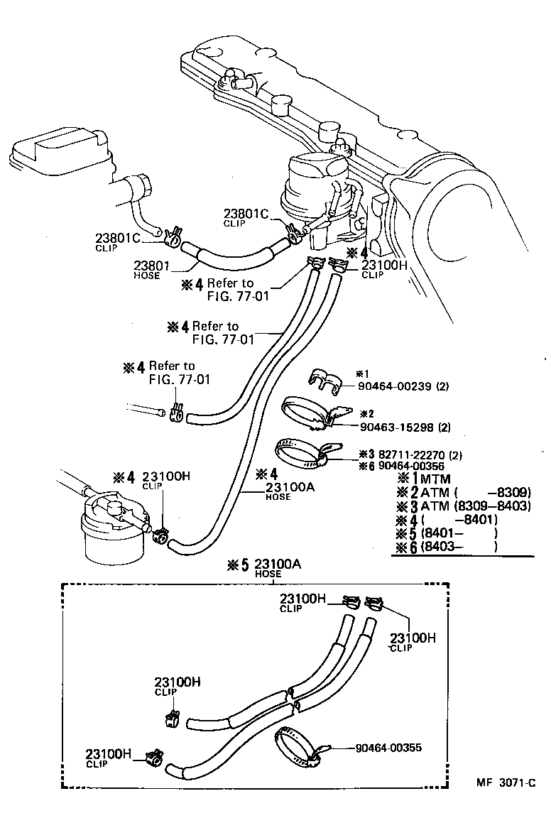 23841-37030 CLAMP, FUEL PIPE(HOSE), NO.1 product image