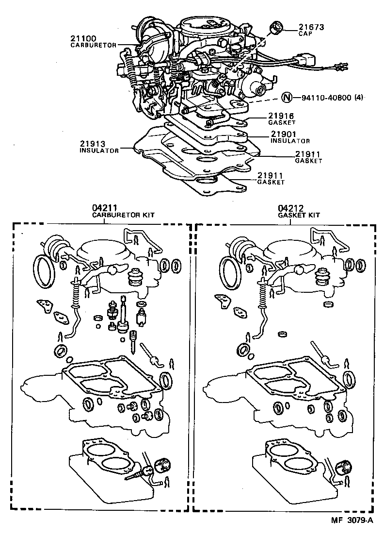 21100-15460 CARBURETOR ASSY product image