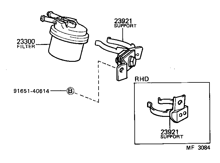 90462-10083 SUPPORT, FUEL FILTER product image