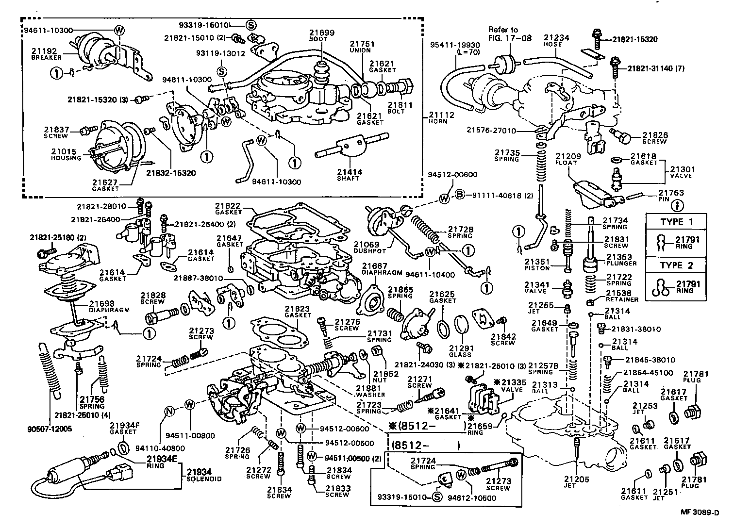 21061-13050 VALVE SUB-ASSY, THERMOSTATIC product image