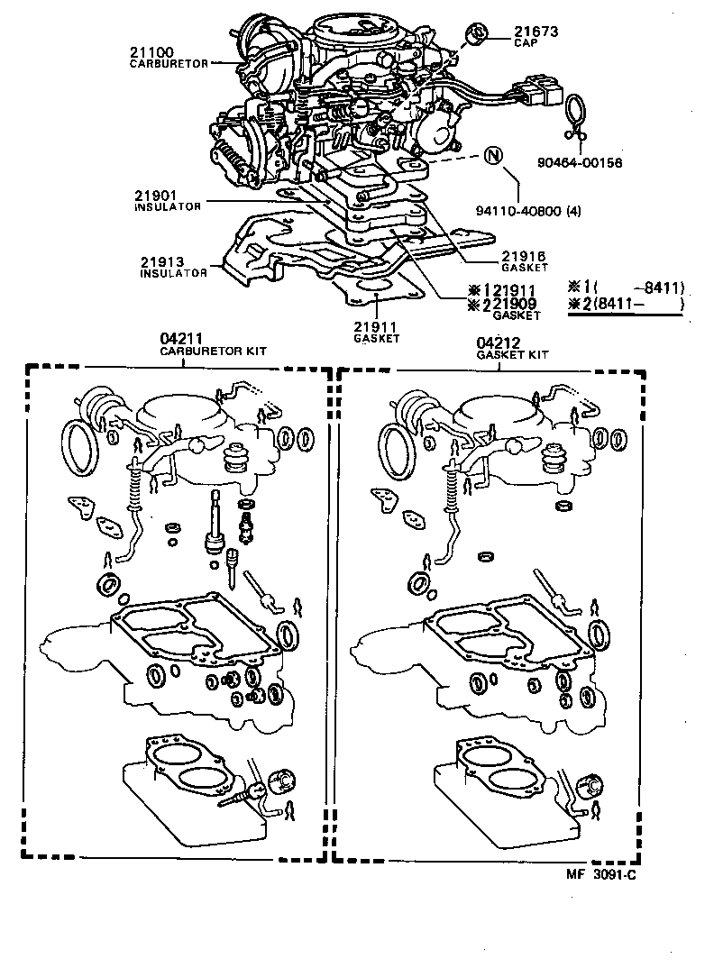 21100-15331 CARBURETOR ASSY product image