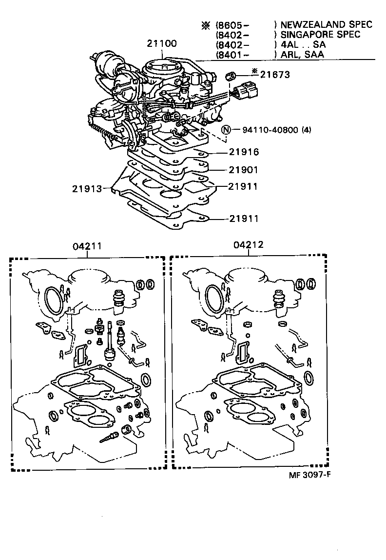 04211-11050 CARBURETOR KIT product image
