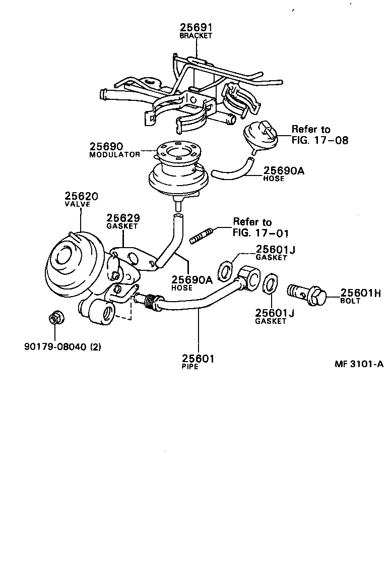 25601-15030 PIPE SUB-ASSY, EGR, NO.1 product image