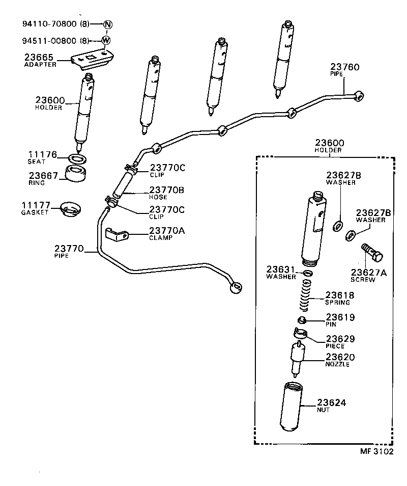 23619-78030 PIN, NOZZLE HOLDER PRESSURE product image