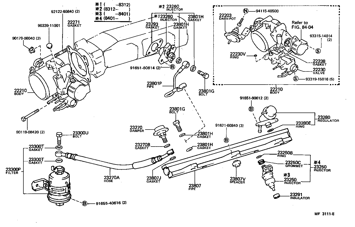 22271-28011 GASKET, THROTTLE BODY product image