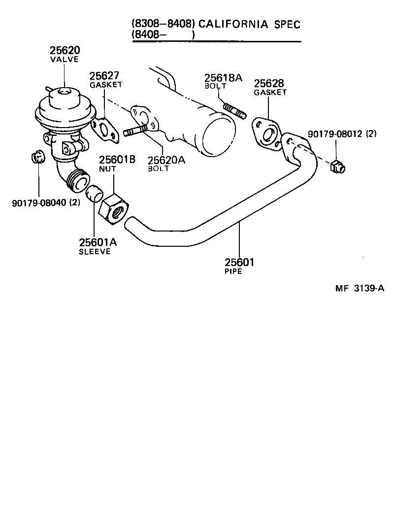 Toyota 92122-60818 BOLT, STUD(FOR EGR INLET)