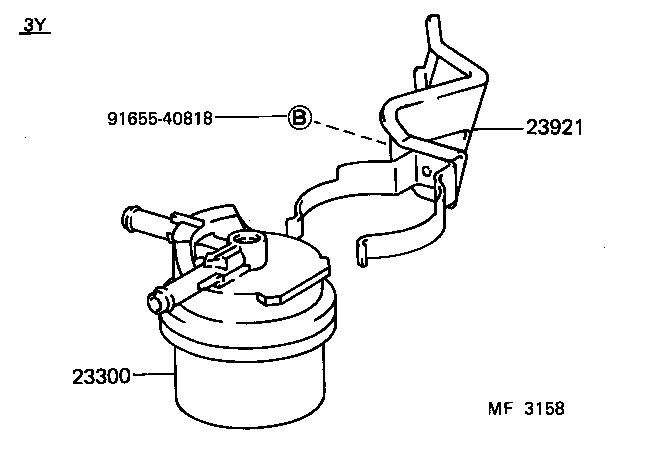 23323-54040 UNION, NIPPLE(FOR FUEL FILTER INLET) product image