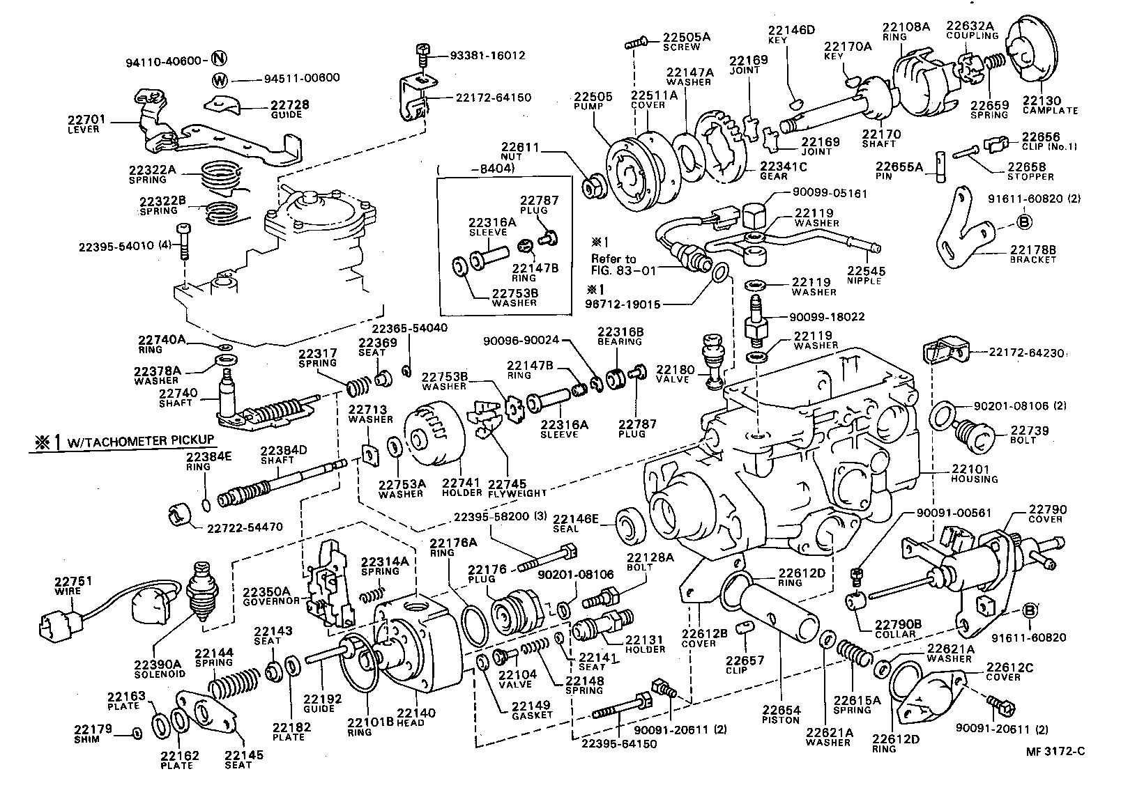 22160-64360 SCREW SUB-ASSY, OVER FLOW, NO.2 product image
