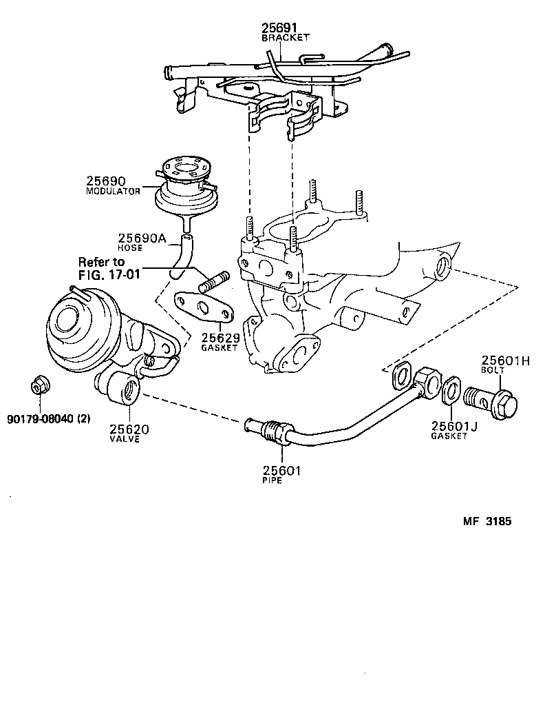 92122-60845 BOLT, STUD(FOR EGR VALVE) product image