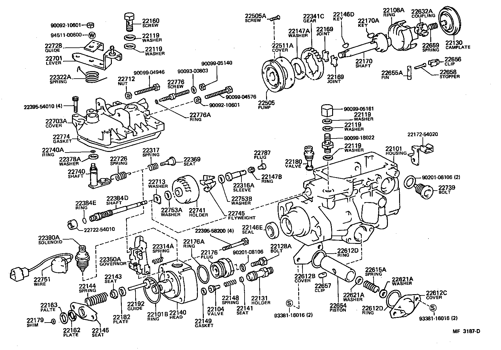 22105-48110 ELEMENT SUB-ASSY, INJECTION PUMP product image